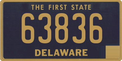 DE license plate 63836