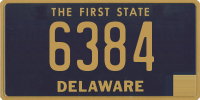 DE license plate 6384