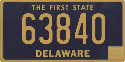 DE license plate 63840