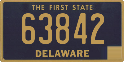 DE license plate 63842