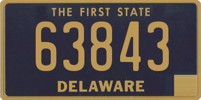 DE license plate 63843