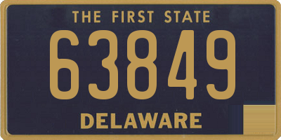DE license plate 63849