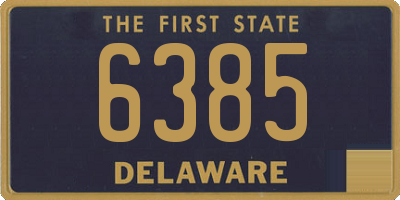 DE license plate 6385