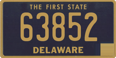 DE license plate 63852