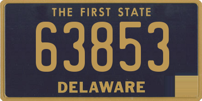 DE license plate 63853