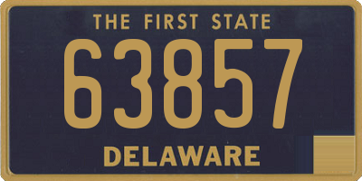 DE license plate 63857
