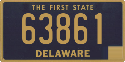 DE license plate 63861