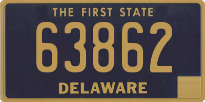 DE license plate 63862