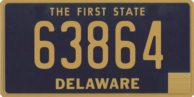 DE license plate 63864