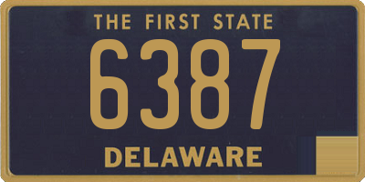 DE license plate 6387