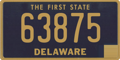 DE license plate 63875