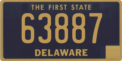 DE license plate 63887