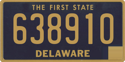 DE license plate 638910