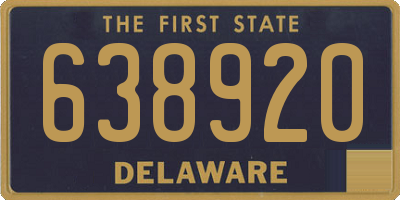 DE license plate 638920