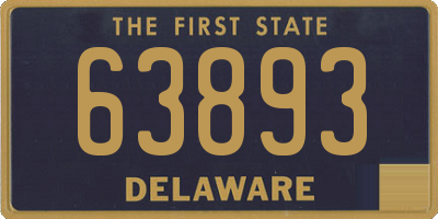 DE license plate 63893