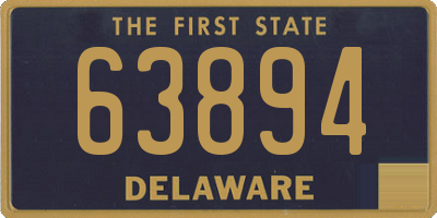 DE license plate 63894