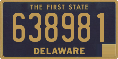 DE license plate 638981