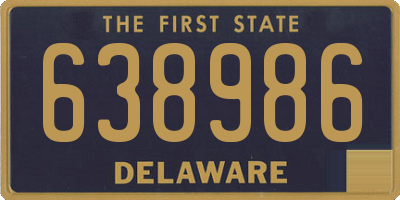 DE license plate 638986