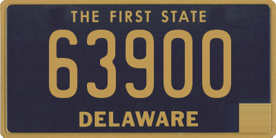 DE license plate 63900