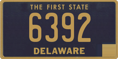 DE license plate 6392