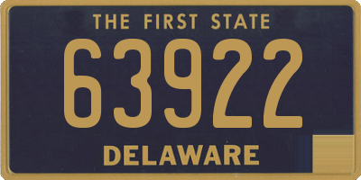 DE license plate 63922