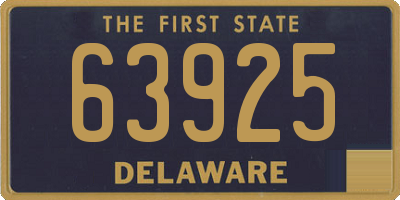 DE license plate 63925