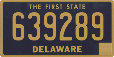 DE license plate 639289