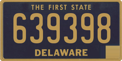 DE license plate 639398