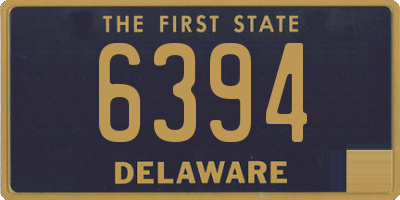 DE license plate 6394