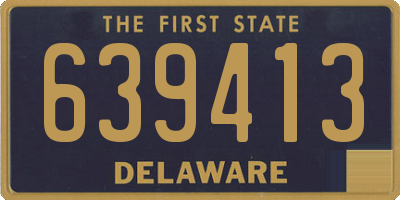 DE license plate 639413