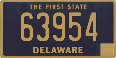 DE license plate 63954