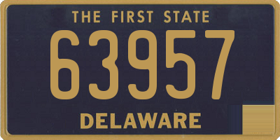 DE license plate 63957