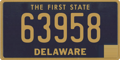 DE license plate 63958