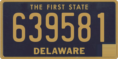 DE license plate 639581