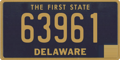 DE license plate 63961