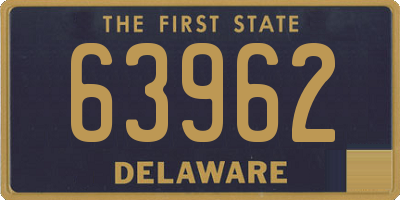 DE license plate 63962