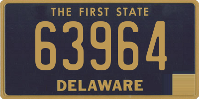 DE license plate 63964
