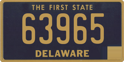DE license plate 63965