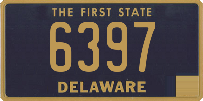 DE license plate 6397