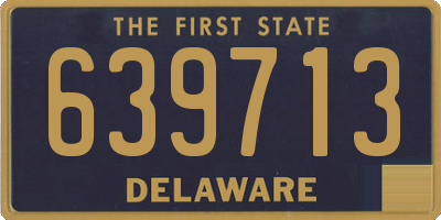 DE license plate 639713