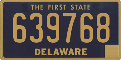 DE license plate 639768