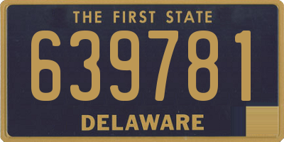 DE license plate 639781