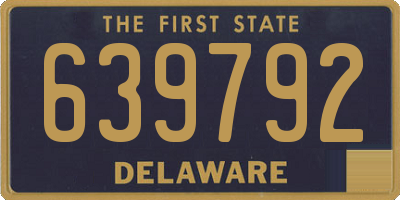 DE license plate 639792