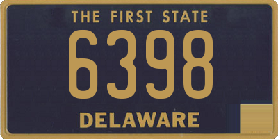 DE license plate 6398
