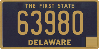 DE license plate 63980