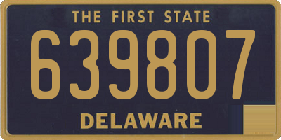 DE license plate 639807