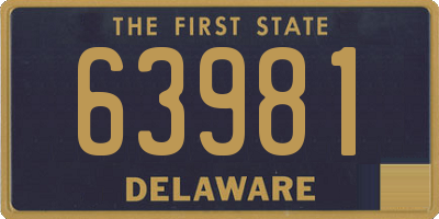 DE license plate 63981