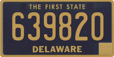 DE license plate 639820
