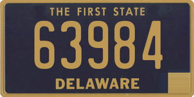 DE license plate 63984