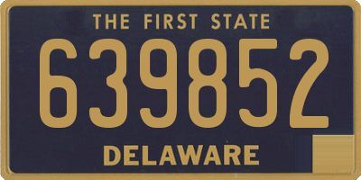 DE license plate 639852
